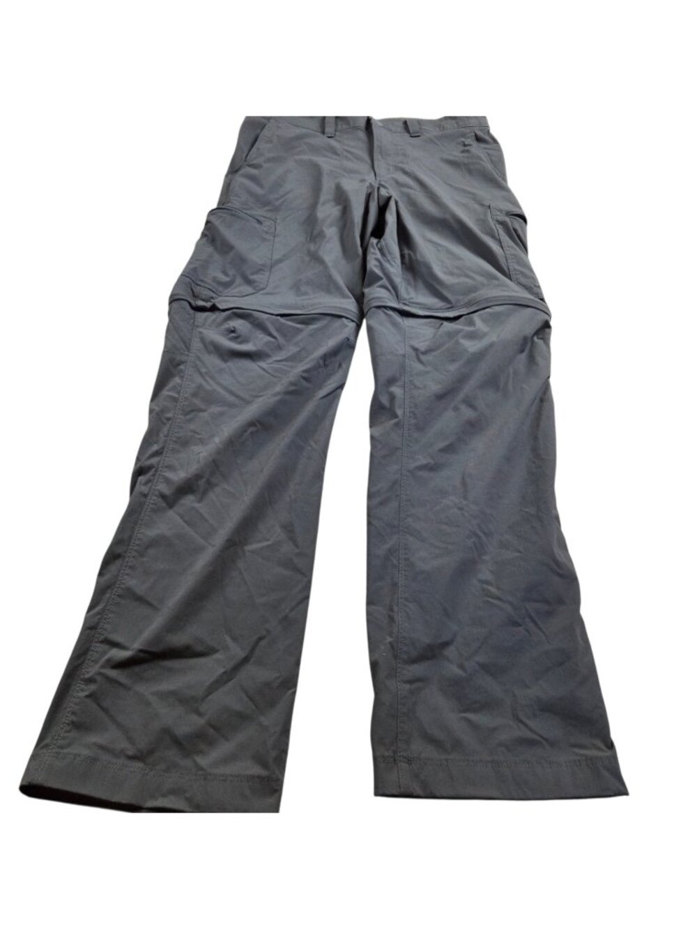 LL Bean Pants Mens 31x32 Gray Nylon Convertible Hiking Camping Outdoors